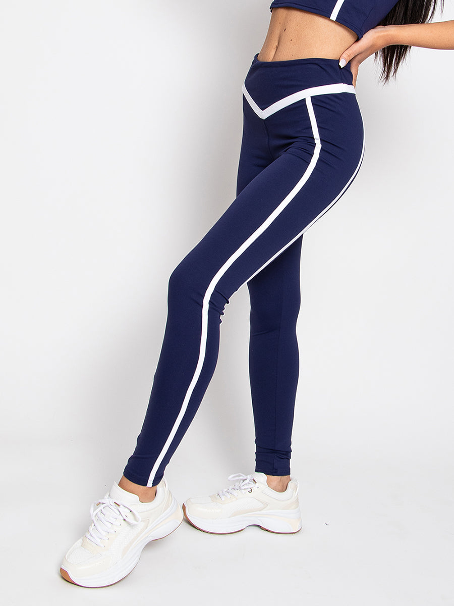 AURA-45/00 sötétkék fitness leggings